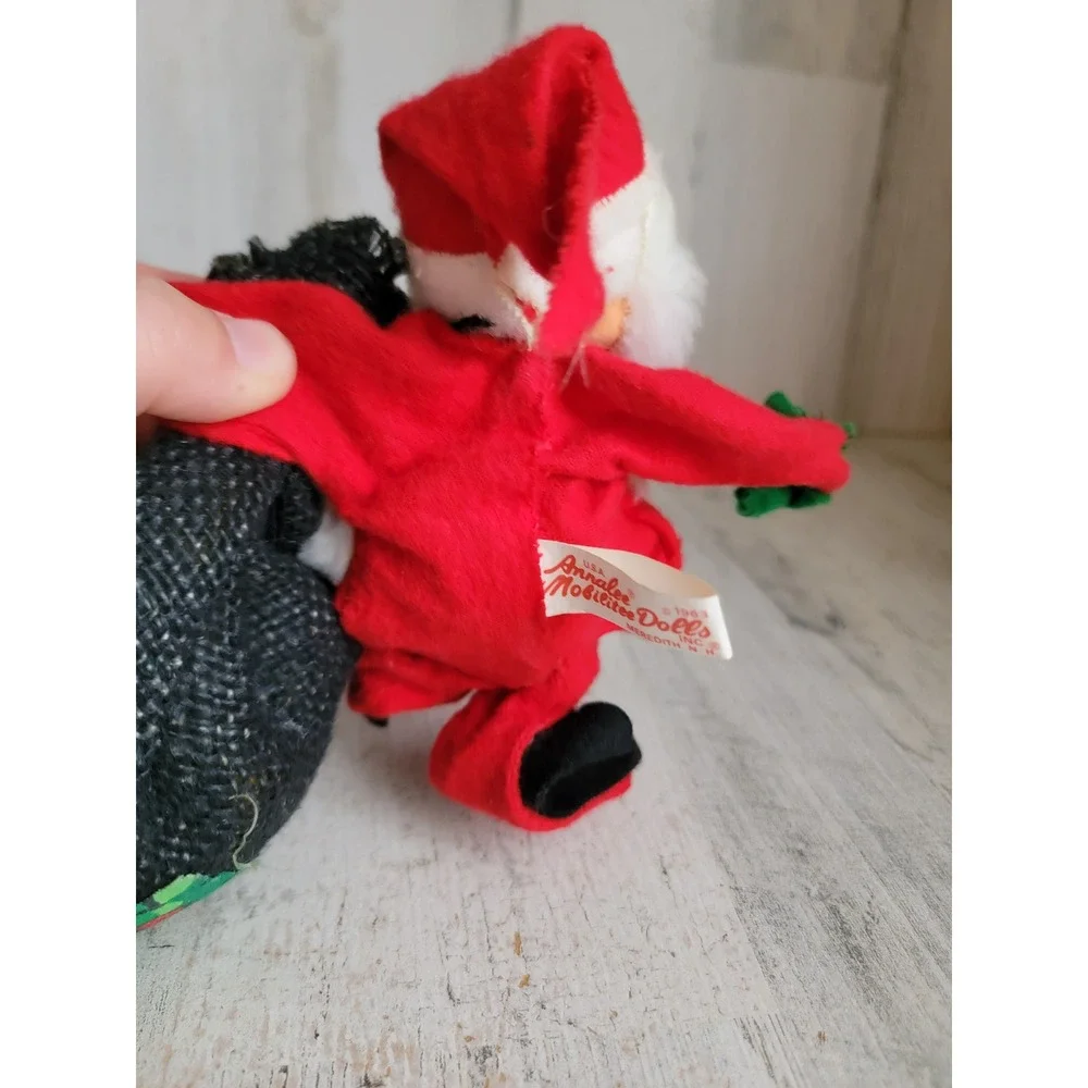Annalee Santa Claus toy bag mobility doll vintage Xmas plush home decor